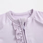Wisteria Ruffled Zippered Baby Romper