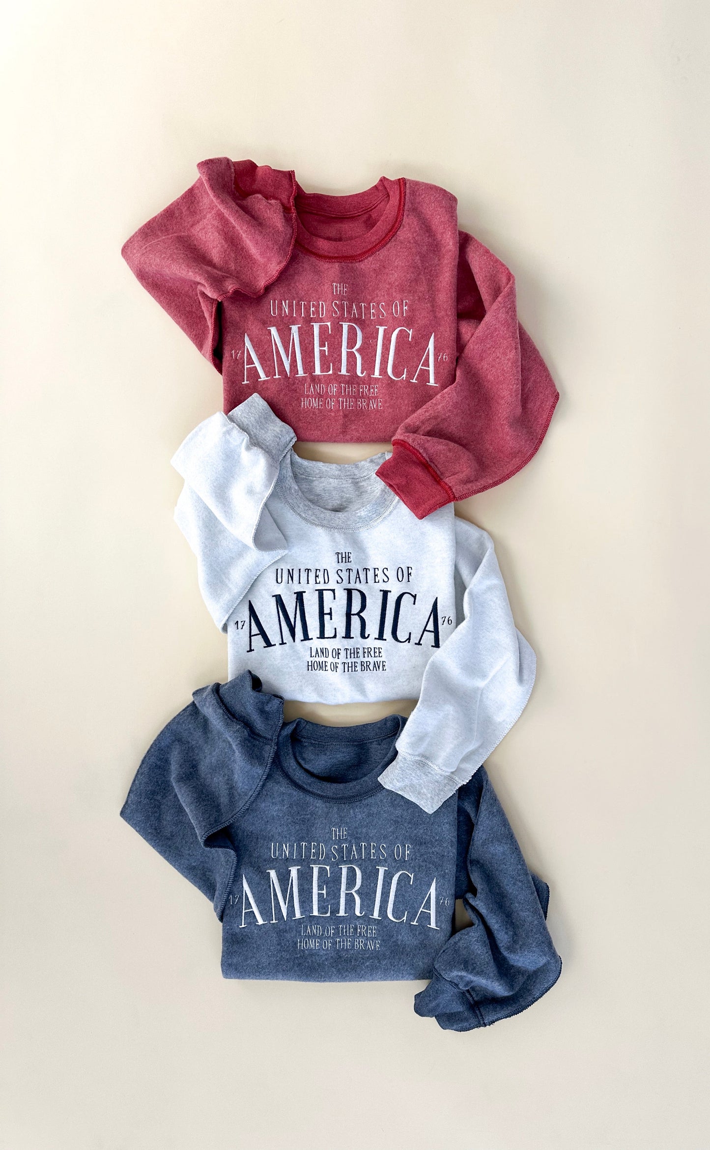 America Vintage Embroidered Sweatshirt