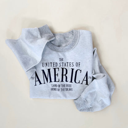 America Vintage Embroidered Sweatshirt