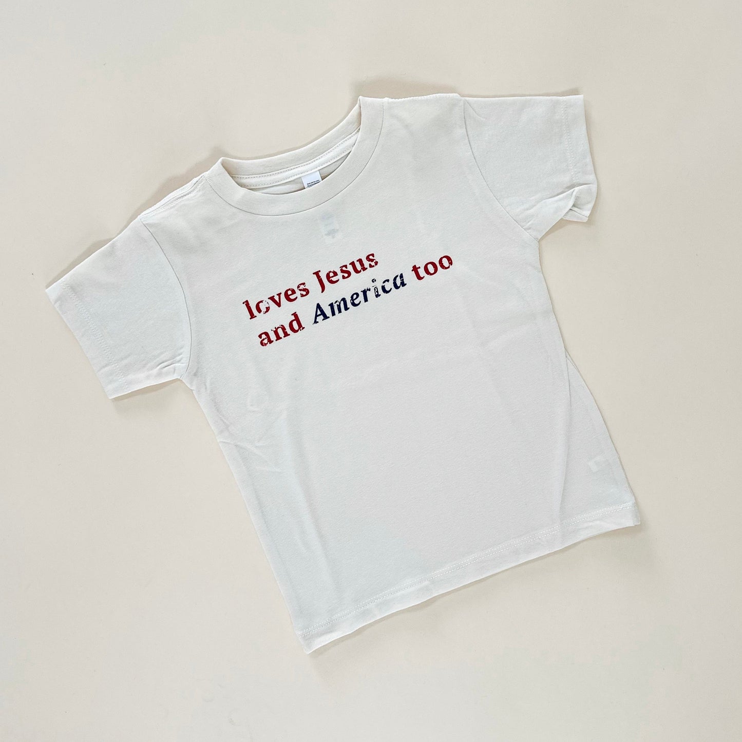 Loves Jesus and America Child Tee