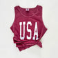 USA Varsity Vintage Adult Tank- 3 Colors