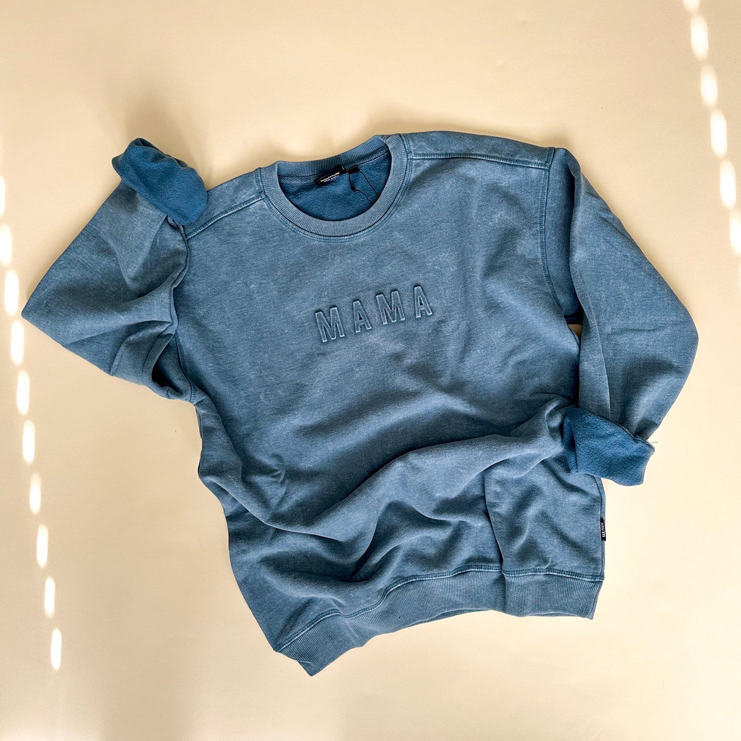 Mama Signature Acid Wash Crewneck - Tide