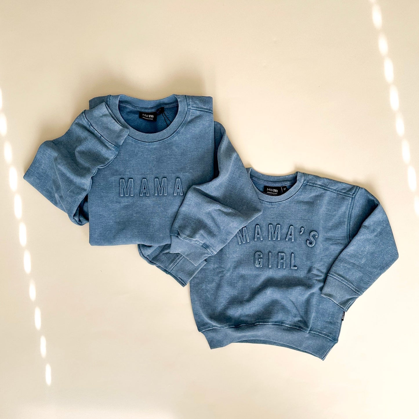 Mama Signature Acid Wash Crewneck - Tide