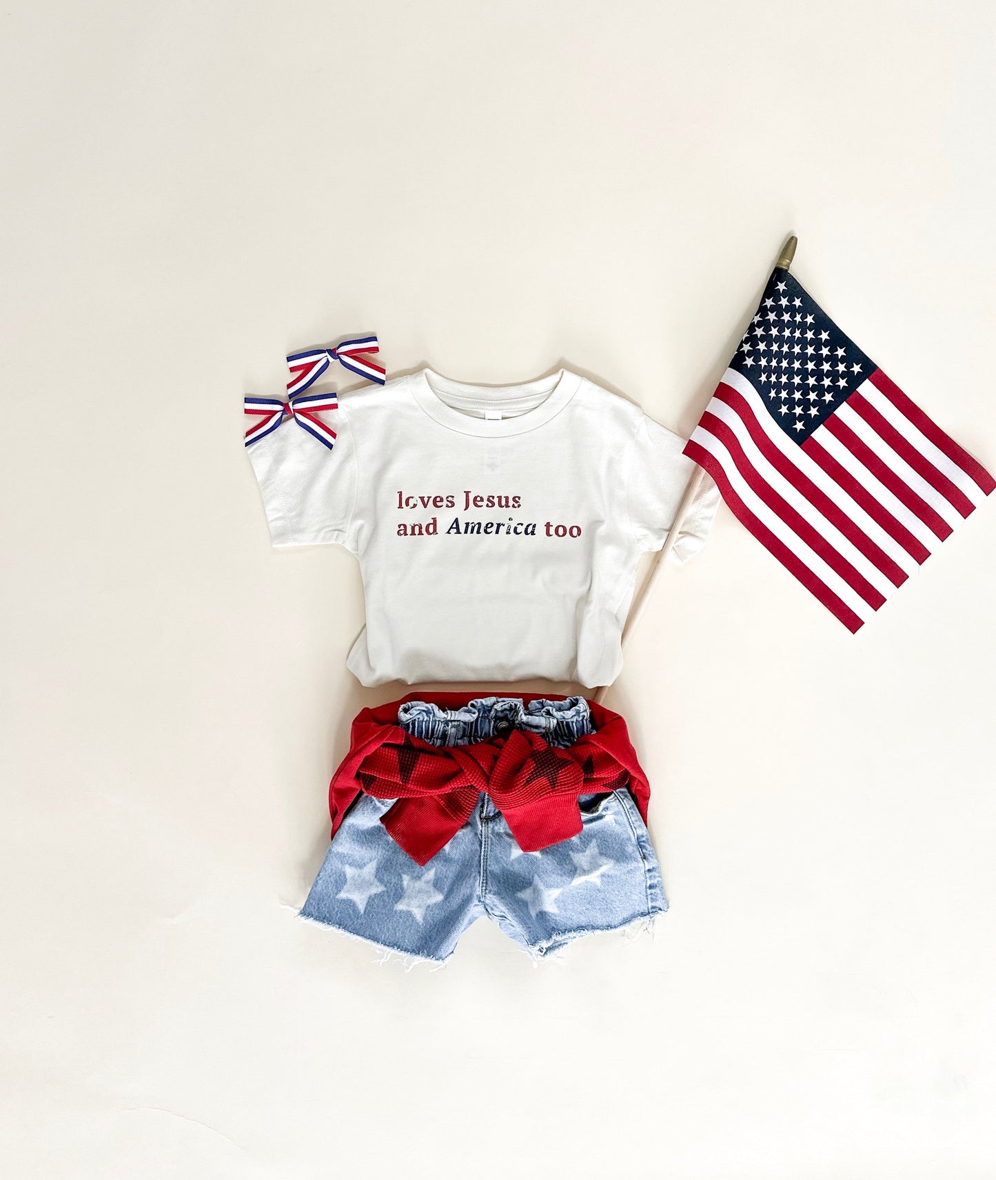 Loves Jesus and America Child Tee