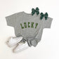 Lucky Distressed Tee- 2 colors