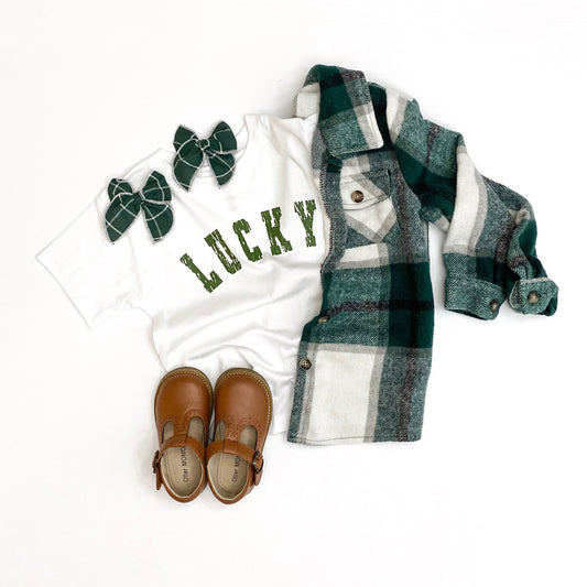 Lucky Distressed Tee- 2 colors