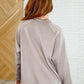 It's The Little Things Relaxed Scuba Pullover in Cocoa