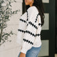 Ivy Lane Textured Sweater in White and Black