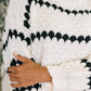 Ivy Lane Textured Sweater in White and Black