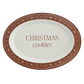 Gingerbread Oval Christmas Cookie Tray