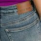 Jackie Mid Rise Flare Jean with Front Flap Pockets