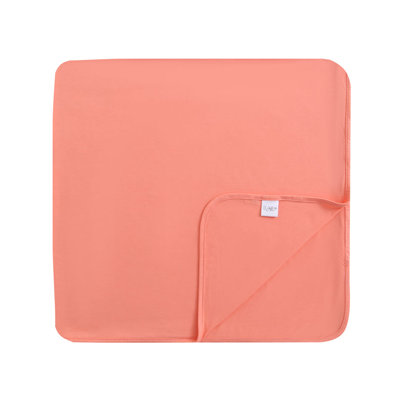 Joyful Coral Bamboo Swaddle Blanket