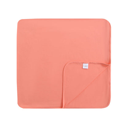 Joyful Coral Bamboo Swaddle Blanket