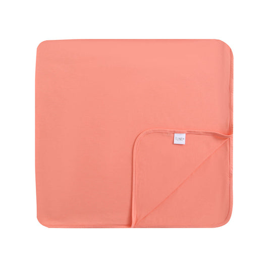 Joyful Coral Bamboo Swaddle Blanket