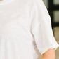 Just Like That Relaxed Heather Tee in Ivory