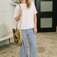 Just Like That Relaxed Heather Tee in Ivory