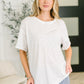 Just Like That Relaxed Heather Tee in Ivory