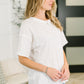 Just Like That Relaxed Heather Tee in Ivory