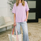 Just Like That Relaxed Heather Tee in Lilac