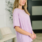 Just Like That Relaxed Heather Tee in Lilac