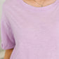 Just Like That Relaxed Heather Tee in Lilac