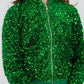 Kelly Green Velvet Sequin Jacket
