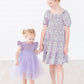 Lovely Lavender Smocked Ruffle Dress