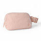 Light Pink Fleece Belt Bag