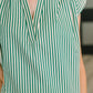Like a Song Sleeveless V-Neck Blouse in Green
