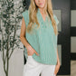 Like a Song Sleeveless V-Neck Blouse in Green