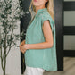 Like a Song Sleeveless V-Neck Blouse in Green