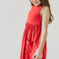 Red Tank Pocket Twirl Dress
