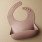 Silicone Baby Bib - Speckle Dusty Mauve