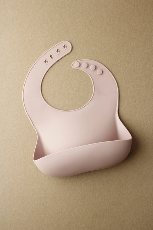 Silicone Baby Bib - Pale Mauve