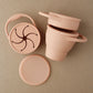 Foldable Silicone Snack Cup - Dusty Coral