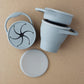 Foldable Silicone Snack Cup - Silver Blue