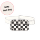 MINI Black Checkered Magical Belt Bag
