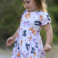 Halloween Bow Print Cute Girls Dress
