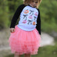 Halloween Printed Children's Top + Pink Gauze Skirt