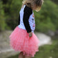 Halloween Printed Children's Top + Pink Gauze Skirt