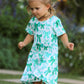 St. Patrick's Day Bow Print  Short Sleeves Girls Dress