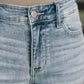 Mckaylee Mid Rise Kick Flare Jeans with Frayed Hem
