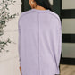 Mellow Mood Heathered Pullover in Lavender