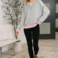 Midnight Cravings Trim Accent Pullover in Grey