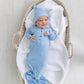 Baby Blue Newborn Knotted Gown & Hat Set