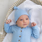 Baby Blue Newborn Knotted Gown & Hat Set
