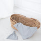 Swaddle Blanket and Hat Set - Gray