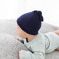 Swaddle Blanket and Hat Set - Navy Blue