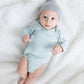 Swaddle Blanket and Hat Set - Gray