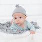 Swaddle Blanket and Hat Set - Gray